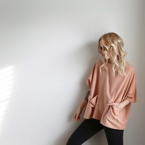 Jamie + The Jones Box Top Rose Silk Crepe S